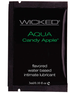 Wicked Sensual Care Aqua Water Based Lubricant - .1 oz Candy Apple X615-WS4000
