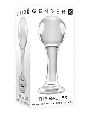 Gender X The Baller Glass Plug - Clear X615-GX-GL-1041