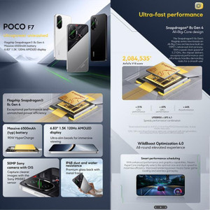 [HK Warehouse] Xiaomi POCO F7 Global, 12GB+512GB, In-screen Fingerprint, 6.83 inch Xiaomi HyperOS 2 D783-MPH3013B