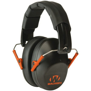Walker's Game Ear GWP-FPM1-BKO PRO Low-Profile Folding Muff (Black/Orange) R810-GSMGWPFPM1BKO