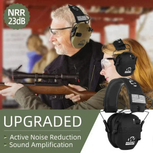 Color: Green - 2024 Earmuffs Active Headphones for Shooting Electronic Hearing Protection Ear Prote F640-12000039293086895