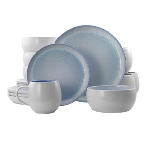Elama Mocha 16 Piece Stoneware Dinnerware Set in Blue D970-EL-MOCHABLUE