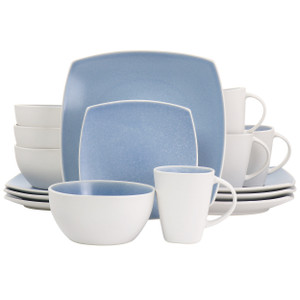 Gibson Elite 16 Piece Soho Lounge Reactive Glaze Stoneware Dinnerware Set in Light Blue D970-131155.16R