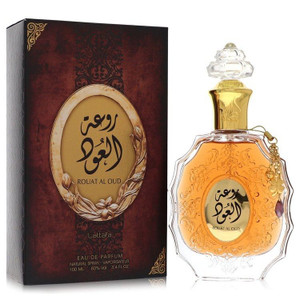 Lattafa Rouat Al Oud by Lattafa Eau De Parfum Spray (Unisex) 3.4 oz (Men) V728-563813