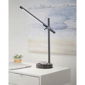Modern LED Desk Light Table Lamp with Wireless Cell Charging Pad in Black Q280-TBLEDTC3978251436