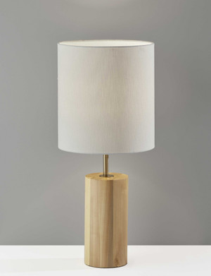 Natural Wood Circular Block Table Lamp N270-372829