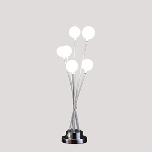 28" Silver Chrome Six Light Globe Desk or Table Lamp N270-475646