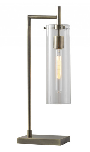 24" Brass Novelty With Clear Cylinder Shade N270-372644