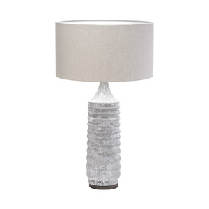 31" Gray Lamp Base LED With Beige Shade N270-392233
