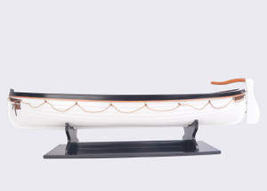 6" Brown and White RMS Titanic Lifeboat Hand Painted Decorative Boat N270-401896