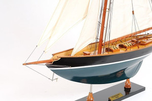 31" Green and White c1898 Pen Duick Painted Boat Hand Painted Decorative Boat N270-402009