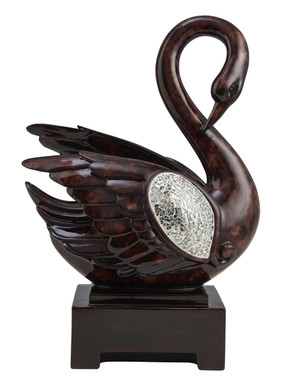 17" Marbleized Cherry Brown Dove Figurine Sculpture N270-468284