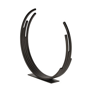 20" Black Iron Modern Abstract Tabletop Sculpture N270-392518