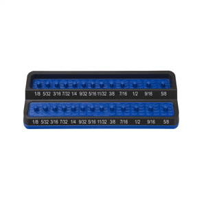 Mechanic's Time Savers 1/4" SAE Peg Socket Holder - Blue T398-MTSPSH25S-BLU