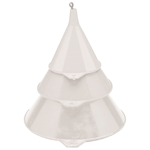 Plews Edelmann Funnel Plastic 3pc Set All White T398-PLW75-075