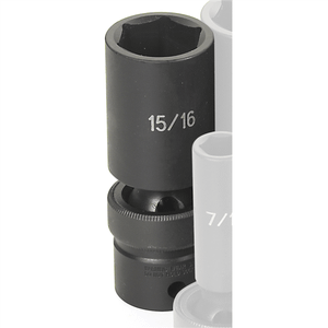 Grey Pneumatic SOC 15/16 1/2D IMP UNIV 6PT DP BLK T398-GRE2030UD