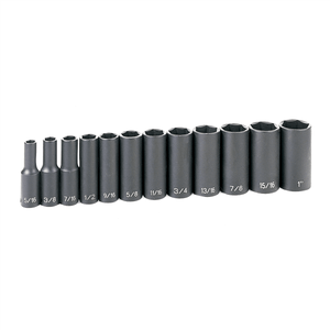 Grey Pneumatic 12 PC 3/8" DR FRACTIONAL DEEP LENGHT SET T398-GRE1213D