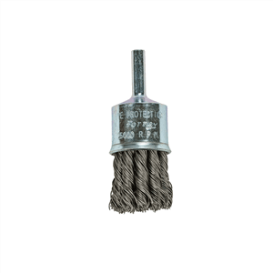 Forney Industries Command PRO End Brush, Knotted, 1 in x .020 in x 1/4 in Shank T398-FOR60002