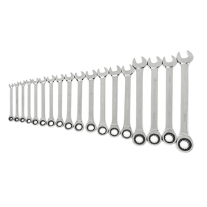 GearWrench 18 Piece 72-Tooth 12 Point Ratcheting Combination Metric Wrench Set T398-KDT85890-02