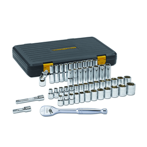GearWrench 49 Piece 1/2 Inch Drive 6 Point 120XP Standard & Deep SAE/Metric Mechanics Tool Set T398-KDT80700P