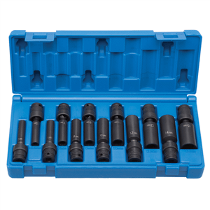 Grey Pneumatic 1/4" Drive 12 PC Deep Universal Metric Set T398-GRE9712UMD