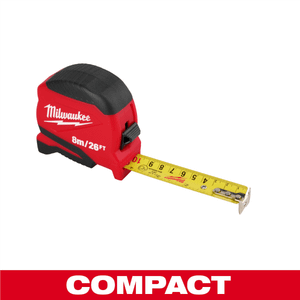 Milwaukee Tool 8 Meter /26 Foot Compact Tape Measure T398-MLW48-22-1726