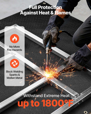 Welding Blanket, 6 x 8 FT Silicone Coated Fiberglass Welding Blanket, Up to 1800?°F Heat Resistant  E415-GJTCBLXWHTTCEJ8VR001V0
