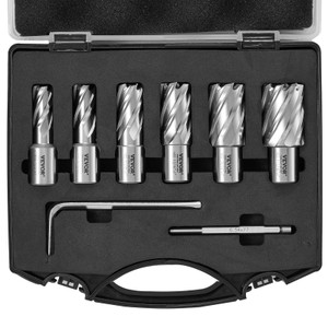 Annular Cutter Set, 6 pcs Weldon Shank Mag Drill Bits, 1/2" to 1-1/16" Cutting Diameter, 1" Cutting E415-GSGTZYC6J100O3DW2V0