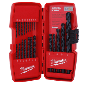 Milwaukee Tool THUNDERBOLT BLACK OXIDE JOBBER LENGTH 21-PC DRILL BIT SET IN CASE T398-MLW48-89-2801