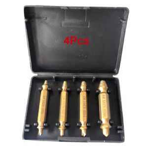 Color: WHITE - HSS Extractor Double Head Screw Slide Tooth Removal Screwdriver Screwdriver Bit Brok F640-12000044689122243