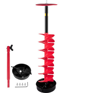 Ice Drill Auger, 6" Diameter Nylon Ice Auger, 39" Length Ice Auger Bit,Auger Drill with 11.8" Exten E415-BZHSNLYC3934683TRV0