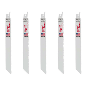 Milwaukee Tool 8" 8/12 TPI SAWZALL Blades (5 Pk) T398-MLW48-00-5093