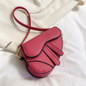 Color: GRAY - Women Fashion Mini Handbags Hasp Zipper Messenger Bags Saddle Bag Solid Color Casual  F640-12000040108341774