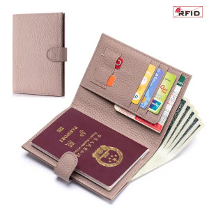 Color: SKY BLUE - Genuine Leather RFID Travel Passport Cover Case Wallet Bag Card Holder Cowhide Co F640-12000041235217292