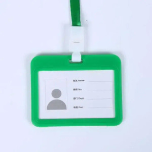 Color: Mineral Purple - Unisex Colorful Employee Id Case with Lanyard Double Side Id Credit Card Ho F640-12000035662491556