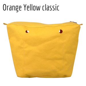 Color: Fluorescent Yellow - TANQU New Inner Lining Zipper Pocket for Classic Obag Insert with Inner F640-12000038615883288