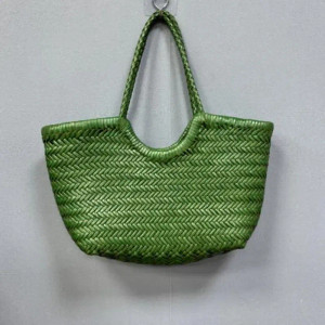 Color: Clear, Size: Extra Large - Hand Knitted Designer Genuine Leather Elegant ?‹Handle Female Tot F640-12000041031028112