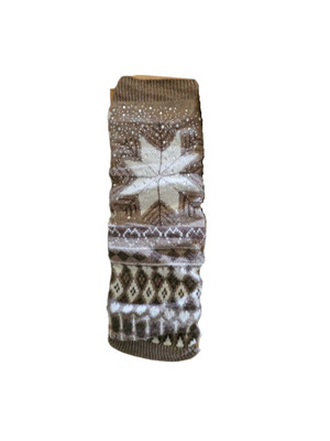 Color: TEAL - Reindeers In The Snow Leg Warmers With Crystals K290-50113274347793