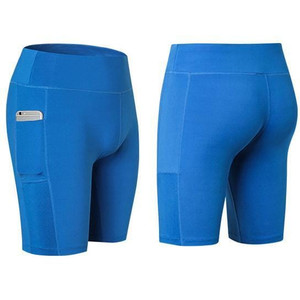 Size: Small,Color: Blue - All Seasons Yoga Shorts Stretchable With Phone Pocket K290-7070523162659