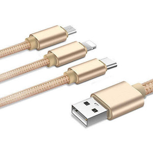 Color: Gold - Multi-Phone Master Universal 3-in-1 USB Charging Cable K290-40742139024