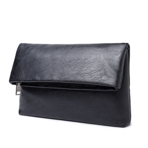 Color: Black, Size: Small - Korean men's men's folding hand bag Clutch trend hand bag male business Q119-CJBHNSNS00443-Black-Small