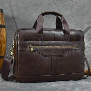 Color: SKY BLUE, Ships From: CHINA - Newsbirds Leather Men Briefcase Doctor Layer Business Man Lapt F640-12000036528127595