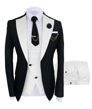 Color: WHITE, Size: One Size - New Costume Homme Popular Clothing Luxury Party Stage Men's Suit Gro F640-12000026415254220