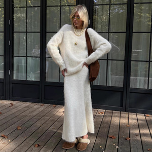 Skirt Suit Women's Knitted Sweater Suit Q119-CJLS2554571