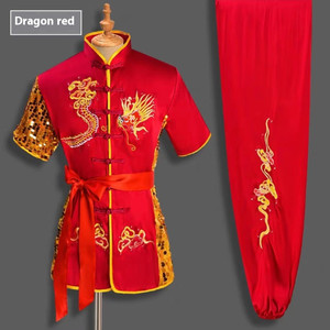 Color: Big Dragon Red, Size: 150 - Martial Arts Performance Team Training Competition Clothes Q119-CJYD224202205EV