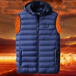 Color: Blue double heating, Size: M - Heated cotton vest Q119-CJNSWTXZ01168-Blue double heating-M