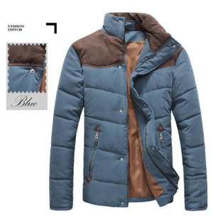 Color: Blue, Size: XL - Cotton-Padded Coat Jacket Q119-CJNSWTXZ00085-Blue-XL