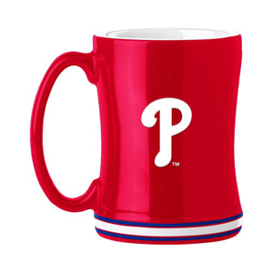 Philadelphia Phillies Coffee Mug 14oz Sculpted Relief Team Color Z157-629314183