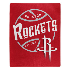 Houston Rockets Blanket 50x60 Raschel Blacktop Design Z157-9060416198