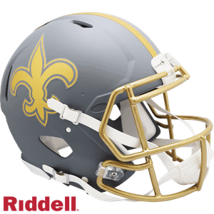 New Orleans Saints Helmet Riddell Authentic Full Size Speed Style Slate Alternate Z157-9585562989